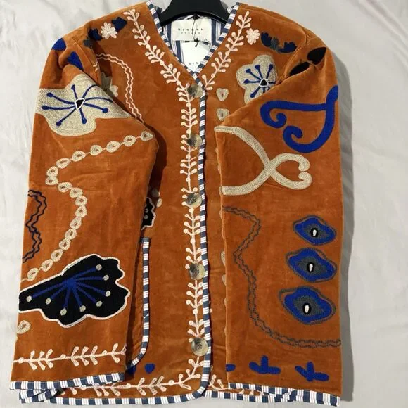 Sissel Edelbo Women’s Maggie Jacket Velvet Brown, Free People One Size - Picture 15 of 16